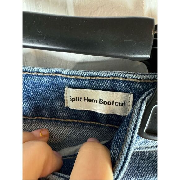 Anne Klein Womens Split Hem Bootcut Jeans Size 10 - Picture 3 of 4